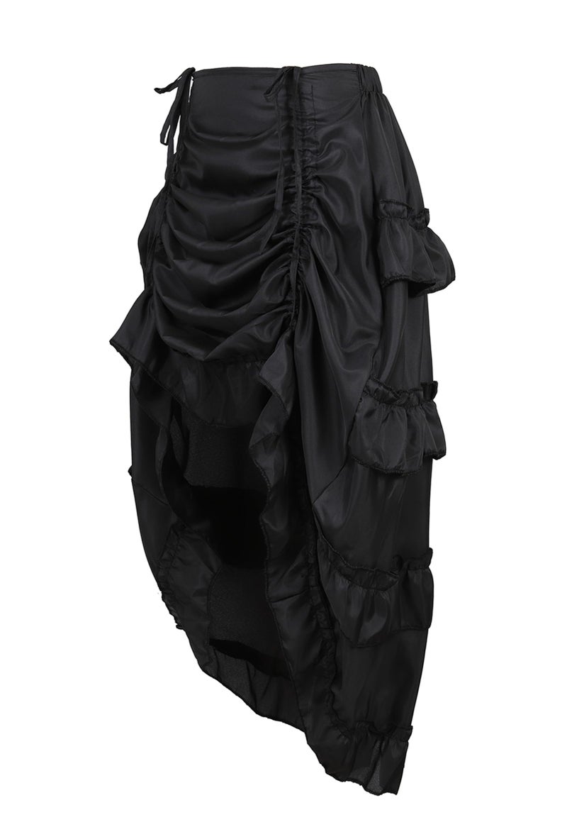 Zhitunemi Renaissance Costume Pirate Skirt: Steampunk Skirt Plus Size Corset Dresses - Renaissance Fairs & Medieval Festivals Black XL/2XL - Image 2